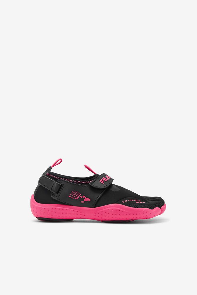 Fila Trainers Kids Black/Pink Skele-toes Ez Slide 2 - Ireland 70639-ACJG